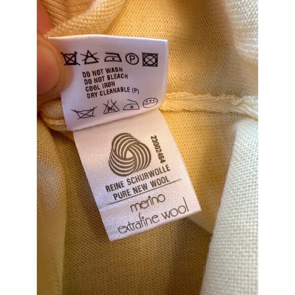 Escada Womens Merino Wool Sleeveless Top Size 36 Yellow - Picture 3 of 6